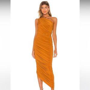 Norma Kamali Diana dress in bronze